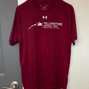 UNDER ARMOUR Burgundy Yellowstone Athletic shirts